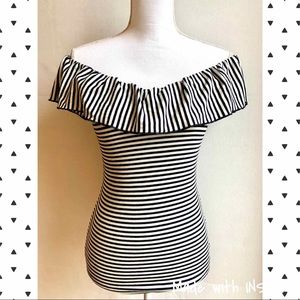 SEXY OFF SHOULDER RUFFLE TOP -SIZE XS -NWT